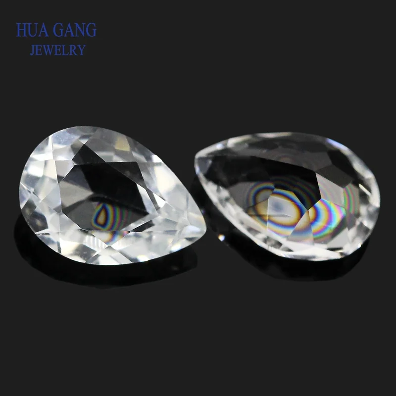 White Topaz Gemstone Pear Shape Cut Loose Natural Stone Beads For Jewelry Making 2x3-10x14mm Free Shipping AAAAA Quality | Украшения и