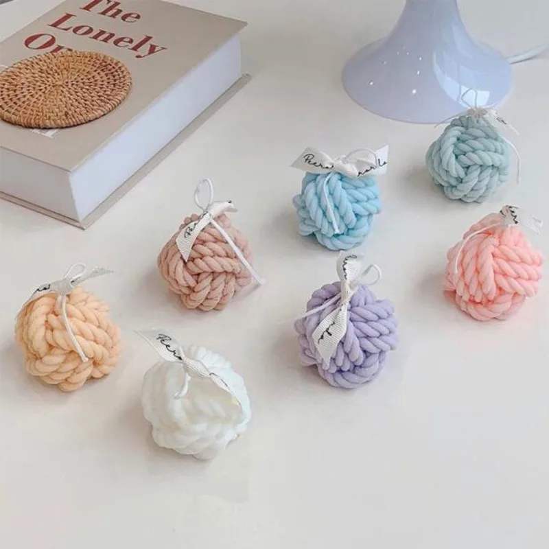 3D силиконовый шерстяной шарик лампы в форме свечи формы дизайн Ручная работа