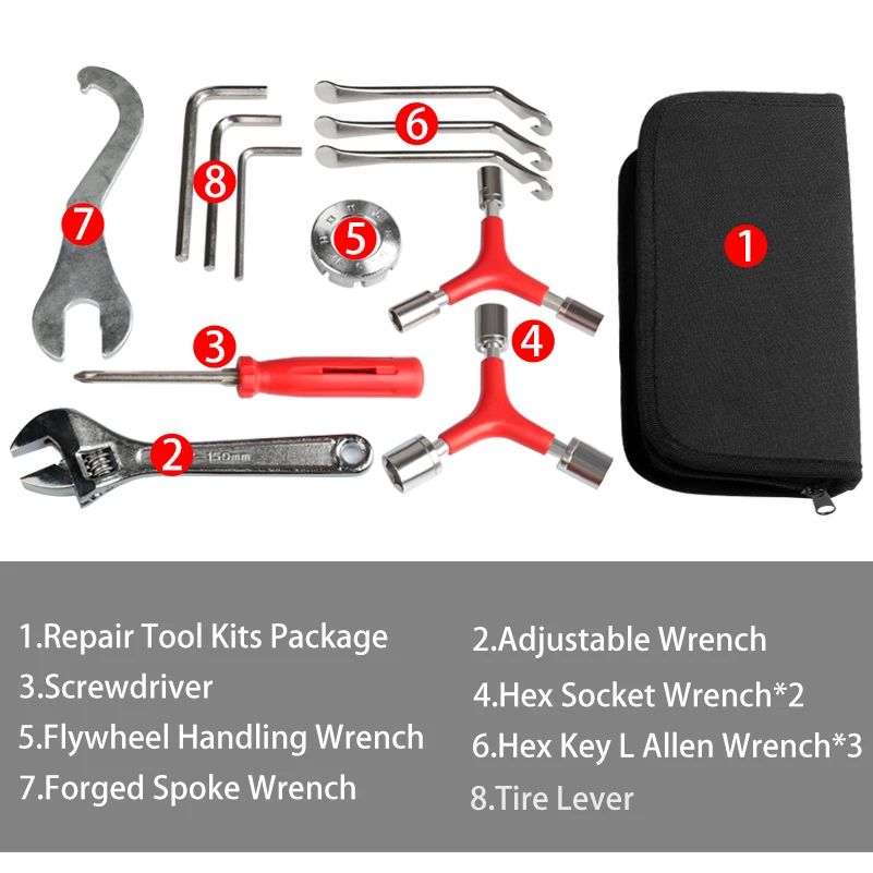 

WEST BIKING Portable Bicycle Repair Kits Bag Multifunction Tools MTB Road Bike Cycling Equipment Wrench Bike Repair Tool Sets
