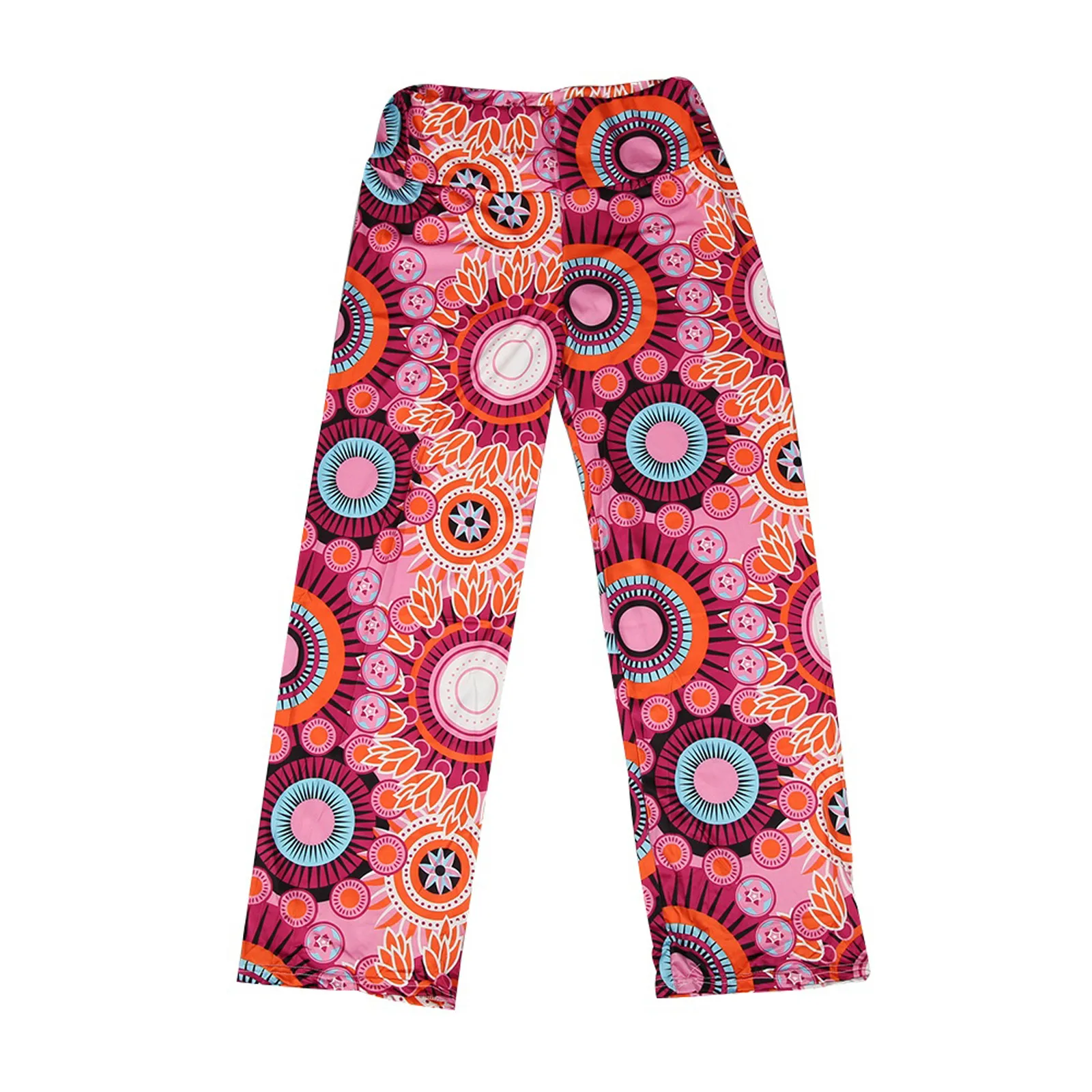 

Men's And Women's Loose Crotch Pants Retro Printed Jumpsuit Yoga Pants