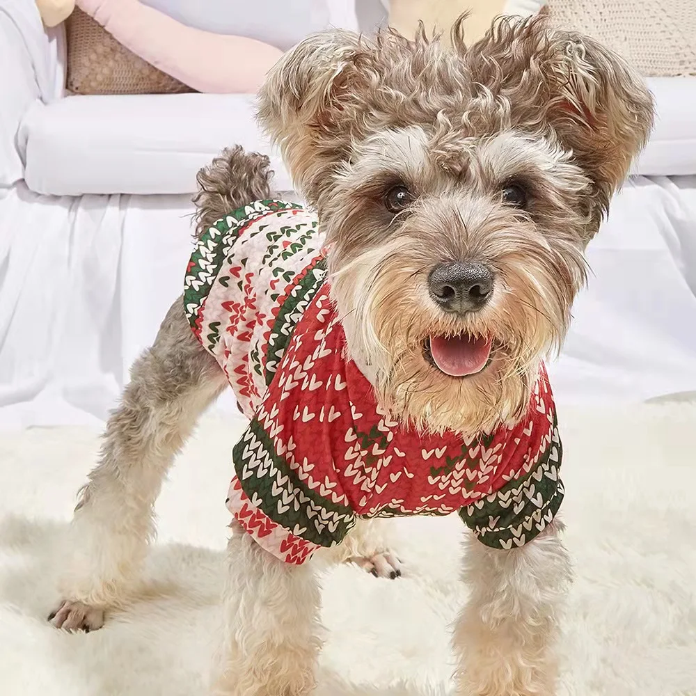 

Dog clothes autumn/winter sweater new cold and warm cute cat clothes Christmas pet clothes small dog pet sweater
