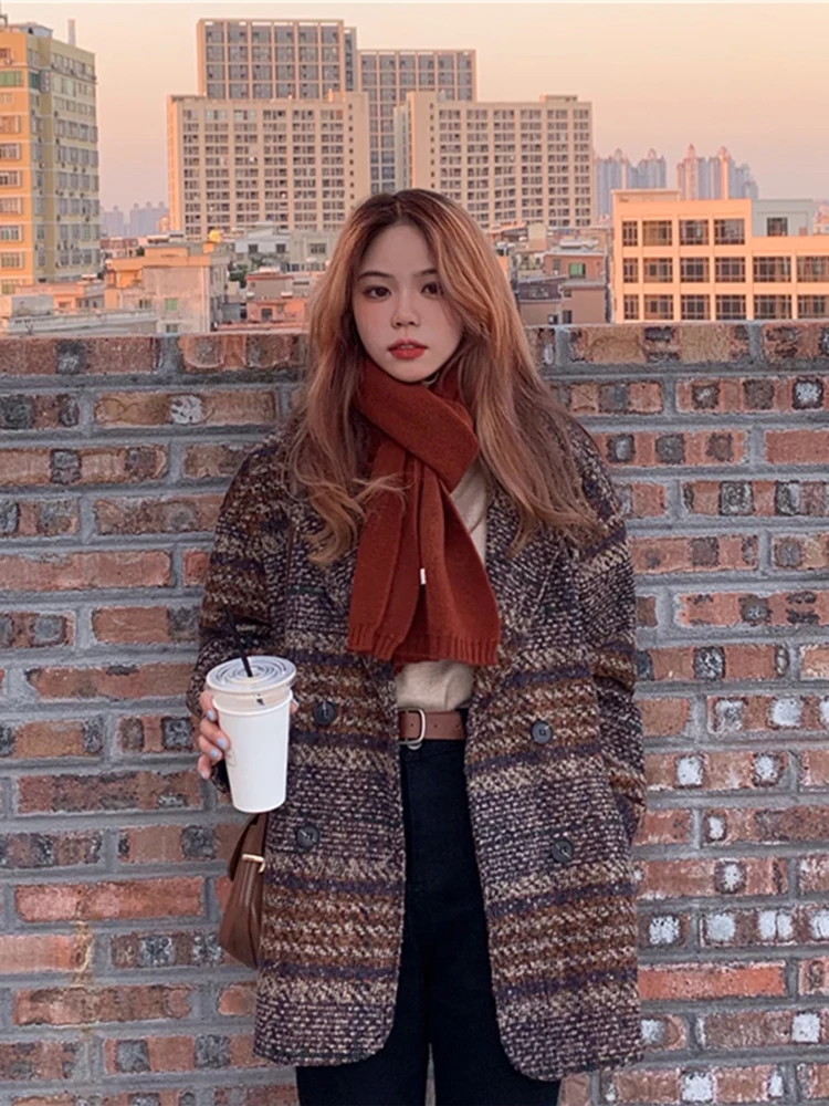 

Winter 2020 New French Retro Tweed Suit With Cotton And Thickened Temperament