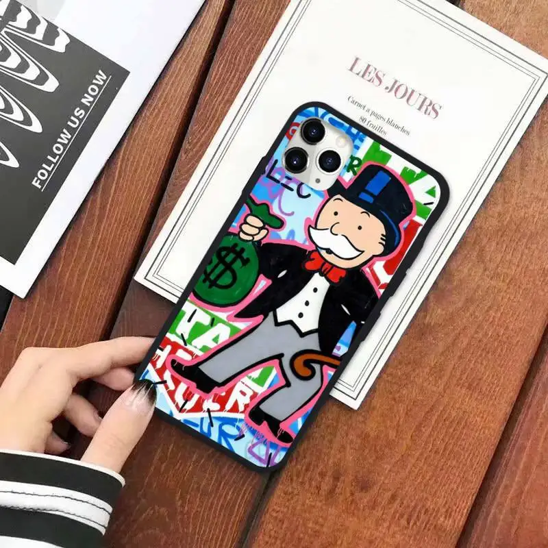 

Dollar Monopoly cartoon pattern Phone Case for iPhone 11 12 mini pro XS MAX 8 7 6 6S Plus X 5S SE 2020 XR luxury cover funda