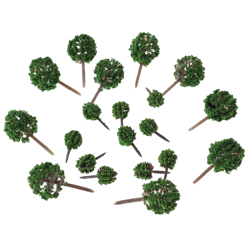 

20pcs Mini vegetation Military simulation scene Sand table landscape tree model material