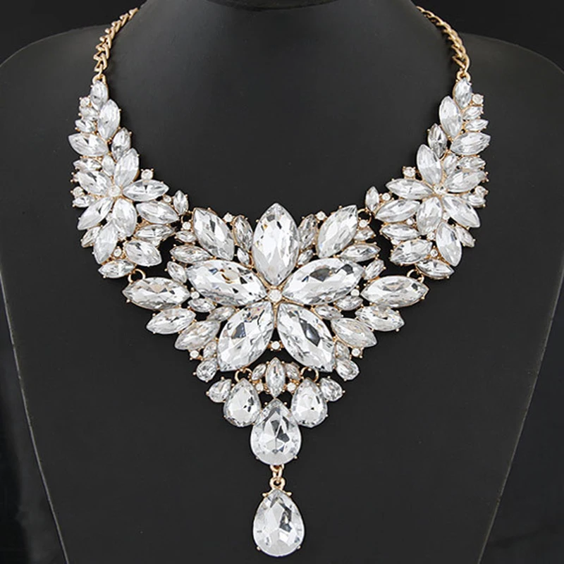 

YADA Bohemian Big Statement Water Droplets Flowers Presents&Necklace For women Jewelry Necklaces Bijoux Femme Necklace SE210004