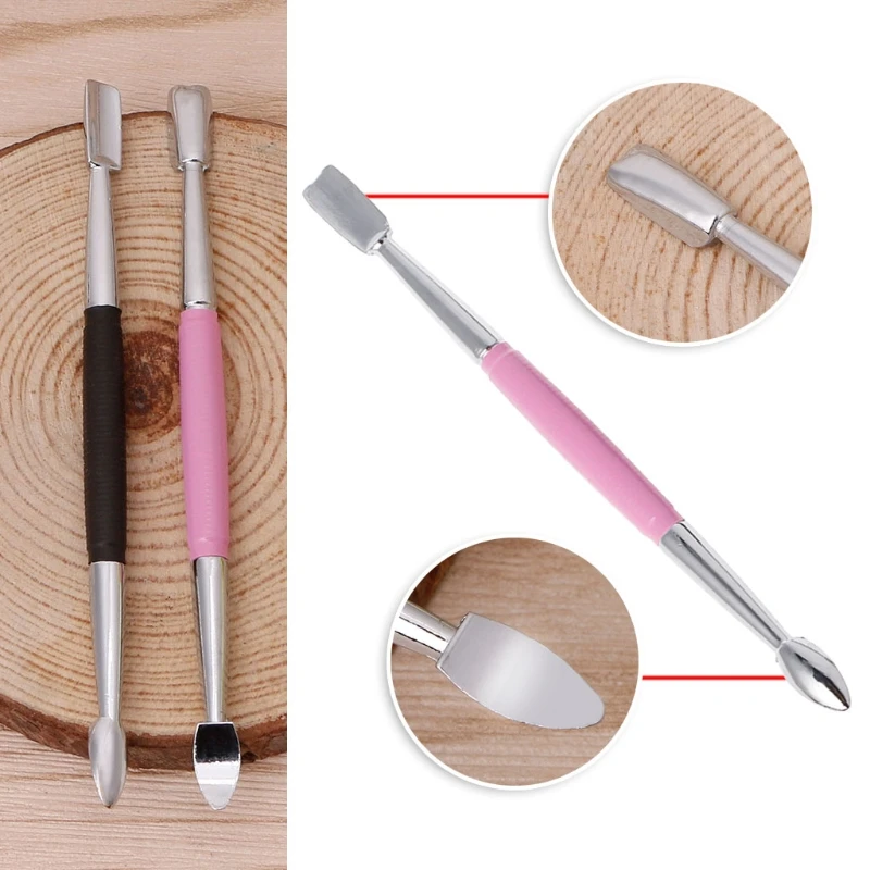 1 шт. Нержавеющая сталь кутикула ноготь ложка-толкатель средство для снятия