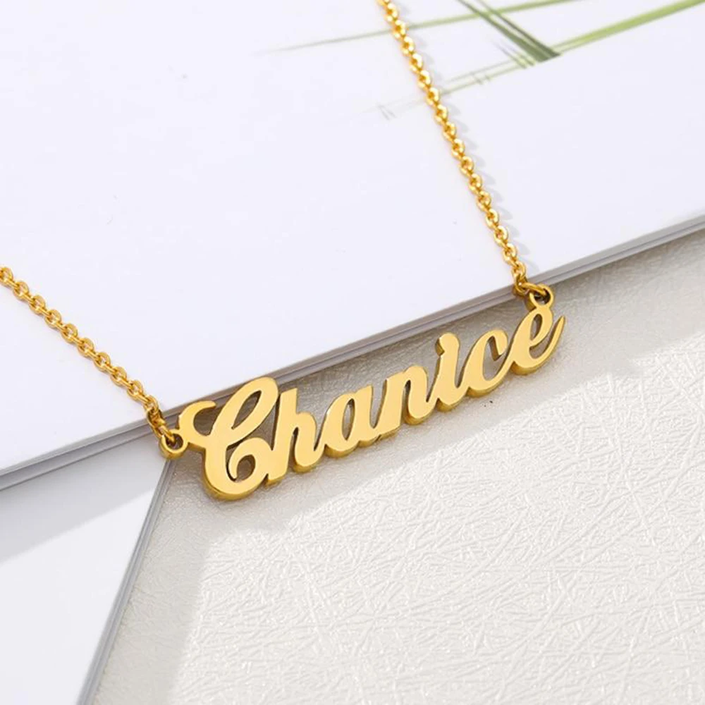 

Customized Name Pendants Necklace Stainless Steel Letter Choker Personalized Alphabet Clavicle Chain Fashion Jewelry Accessories