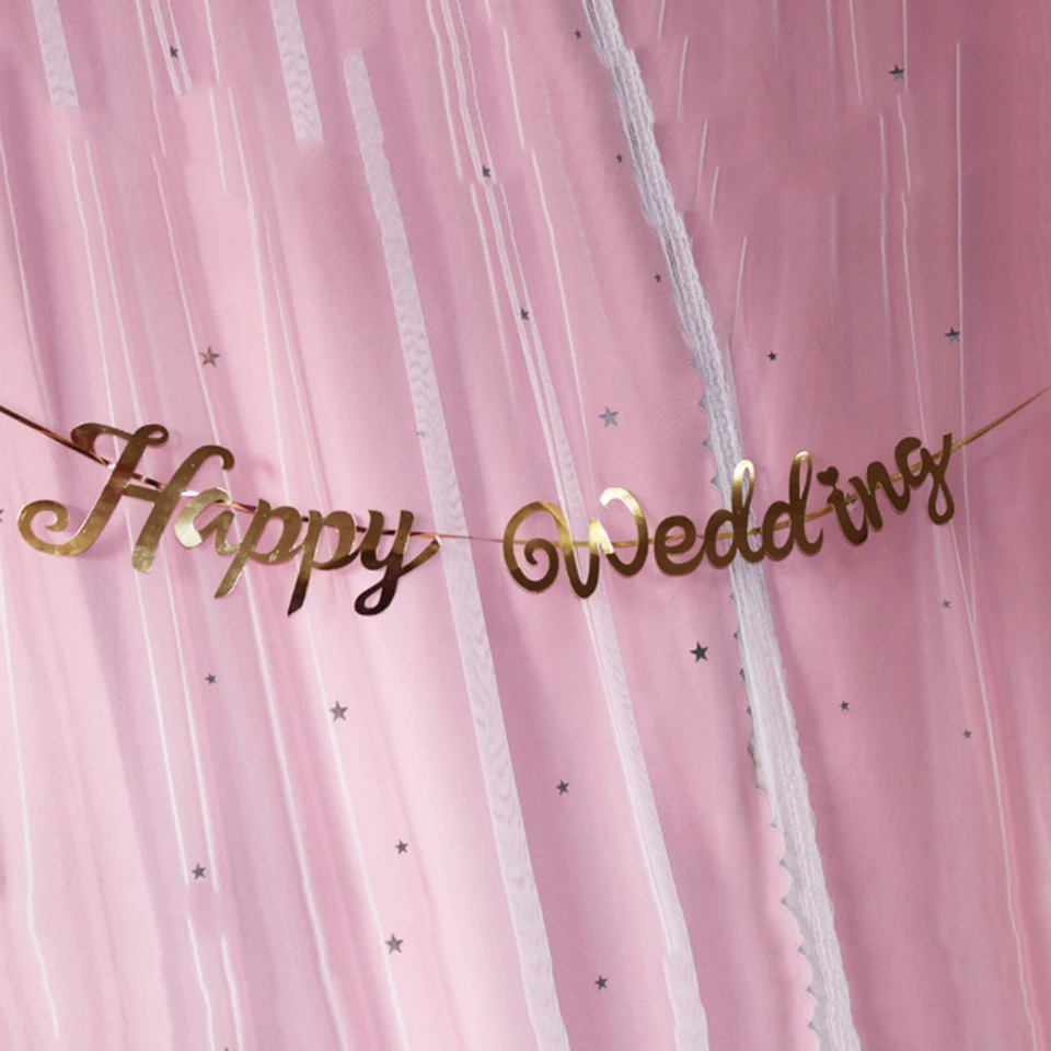 Золотистая Серебристая баннер на день рождения Tronzo украшение романтичная