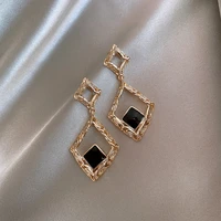 zinc alloy trendy geometric women dangle earrings geometric square earrings female new fashion simple elegant jewelry