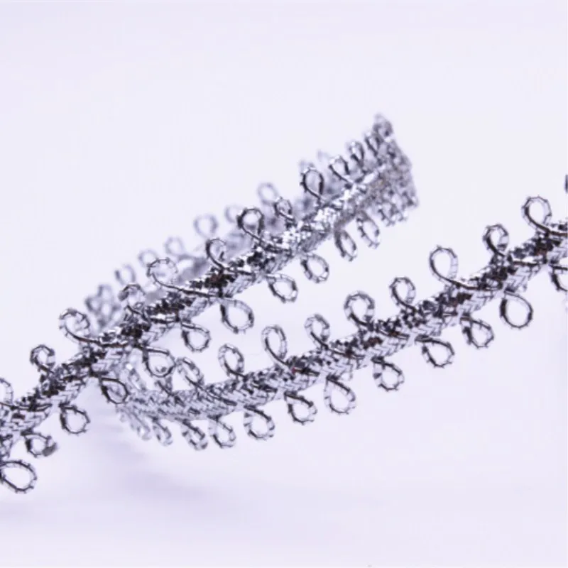 1 м последняя аппликация высокое качество кружевная ткань 0 8 см серебряная лента