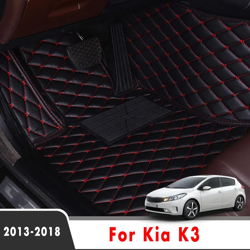 

LHD Car Floor Mats Interior Carpets Custom Waterproof Protect Auto Rugs For Kia K3 2018 2017 2016 2015 2014 2013 Cerato Forte