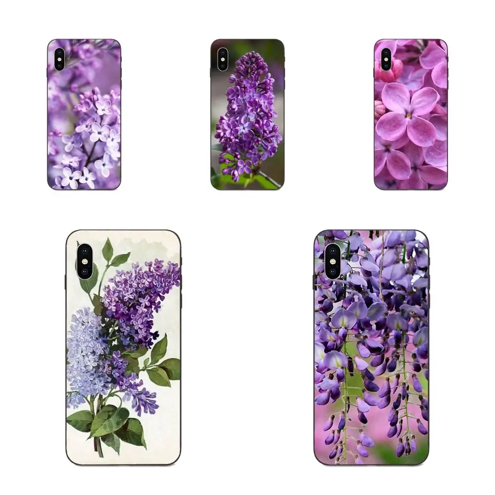 Фиолетовые сиреневые цветы красочные для Apple iPhone 11 X XS Max XR Pro 4 4S 5 5S SE 6 6S 7 8 Plus Мягкий