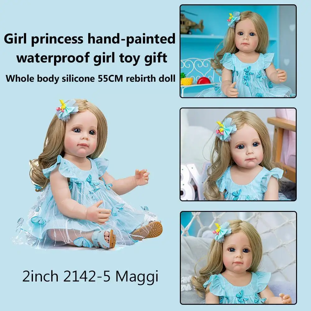 

22-inch Children's Reborn Doll Toy 55cm Rebirth Dolls Toy Gift Wholesole Waterproof Girl Toddler Hand-painted Girls Princes B7U5