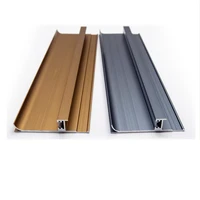 30pcs of 1m 40inch 9mm board skirting line led aluminum profile wall base tile holder 12v 5mm strip 6 cm high corridor diffuser