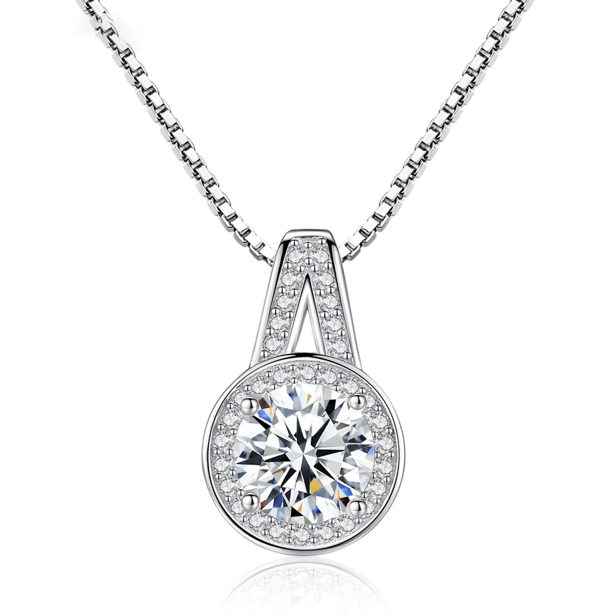 

S925 Sterling Silver Fashion Women's Zircon Necklace