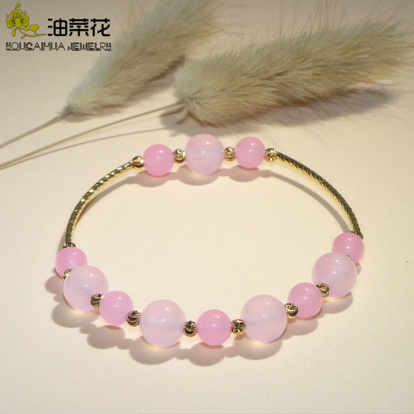 Exquisite Natural Stone Beads Tourmalines Opals Topazs Jades Crystals Bracelet Woman Girl Yoga Christmas Gift Charm Jewelry