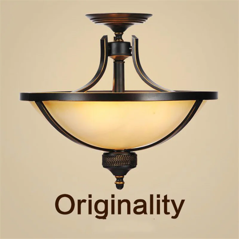 Скандинавский простой американский Сельский Железный полуподвесной потолочный