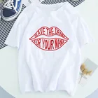 Футболка с надписью сохраните драму для вашей мамы и графикой рот, 2021, популярная женская футболка с милым уличным принтом в стиле Харадзюку