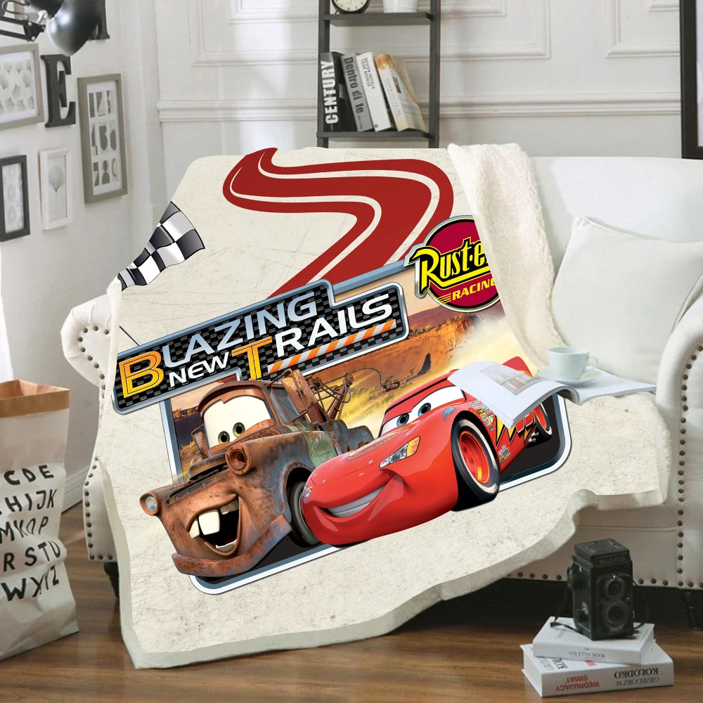 

Disney Lightning McQueen 95 Car Blanket Baby Plush Blanket Throw Sofa Bed Cover Twin Bedding for Kids Boys Warm Blanket Gifts