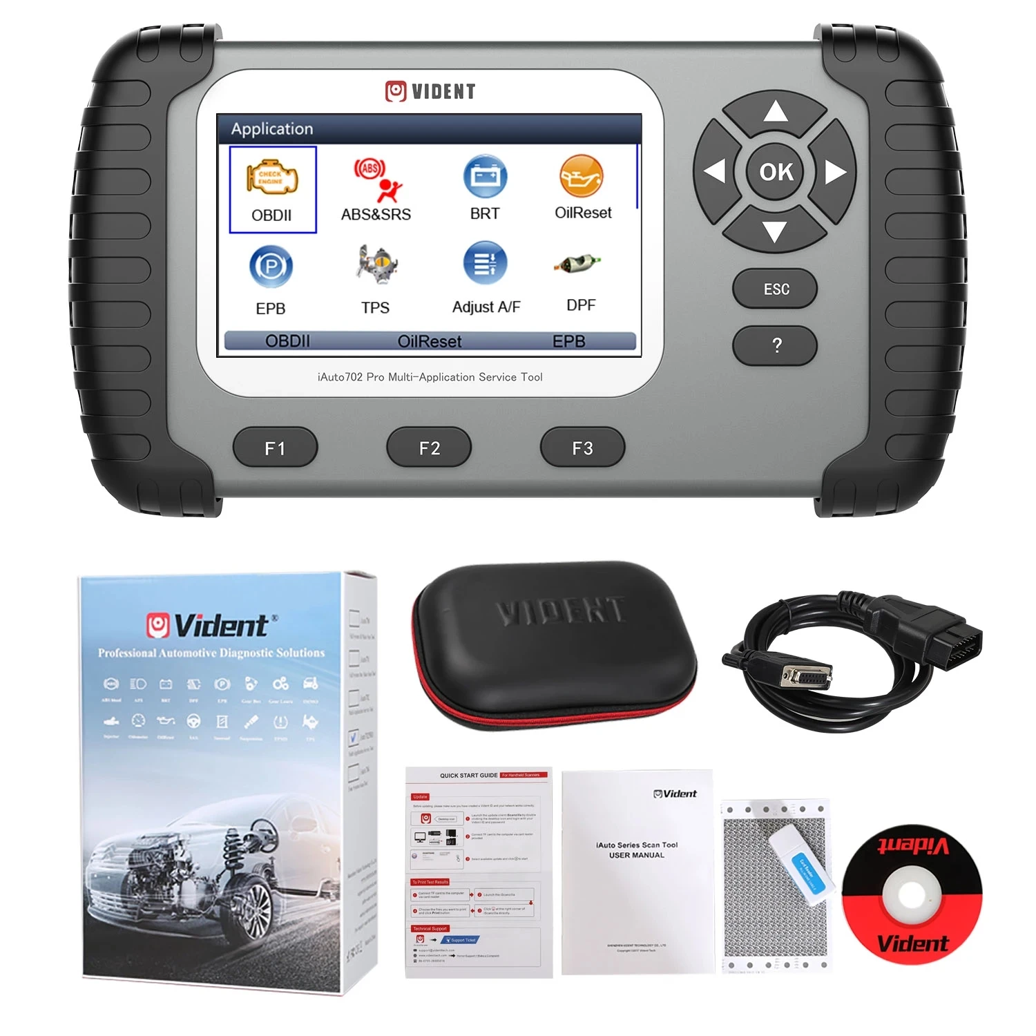 Видент iAuto702 Pro 702Pro OBD2 диагностический инструмент ABS/СРС/SAS/TPMS/EPB/масляный