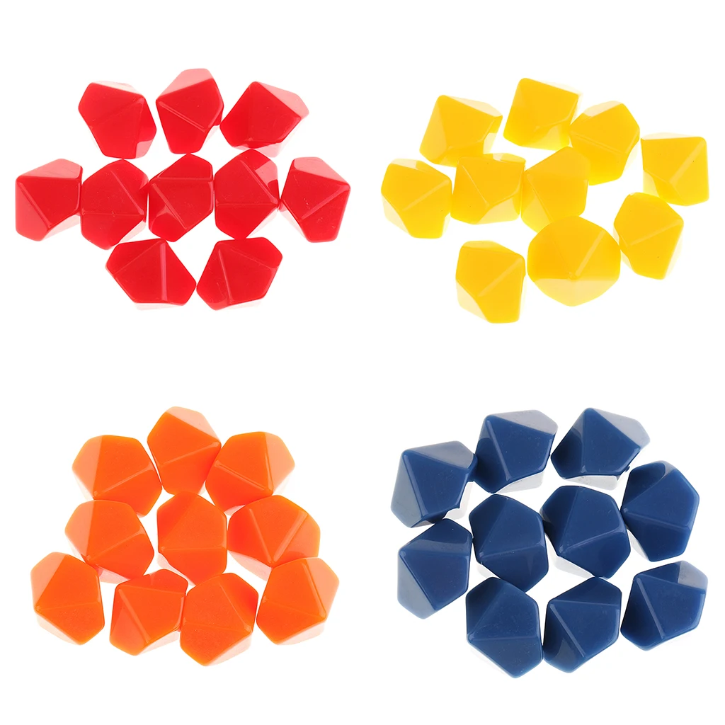 10 Pieces 10-sided Blank Dice D10 Die DIY Table Card Game Props | Спорт и развлечения