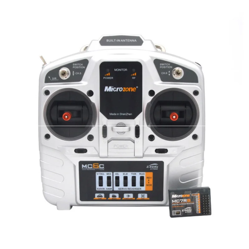 MicroZone MC6RE MIni/MC7RB приемник 6CH для MC6C 2 4G контроллер передатчик радиоуправляемого