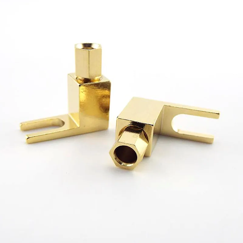 4 мм разъем типа банан позолоченный прямоугольный Hifi динамик кабель Y Spade для