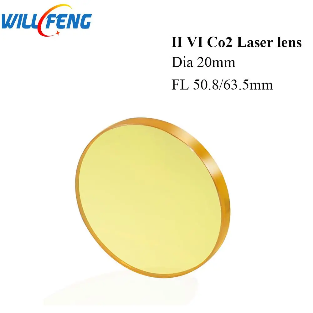Будет флуоресцентная линза для лазерной гравировки Co2 диаметр фокуса 20 мм Длина