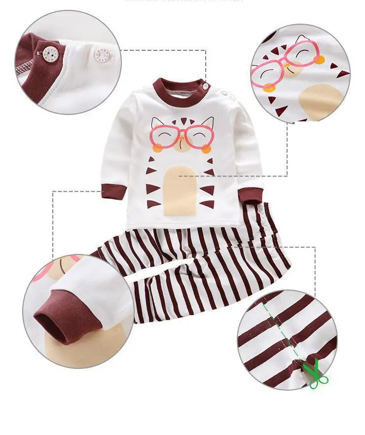 Детские пижамы одежда для девочек пижамный комплект малышей мягкая