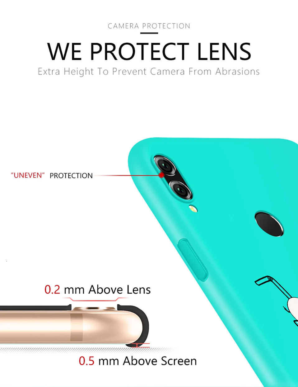 Милый чехол для huawei Honor 8x, силиконовый чехол, 3D рельеф, противоударный бампер для huawei Honor 9 10 Lite Y6 Y9, чехол