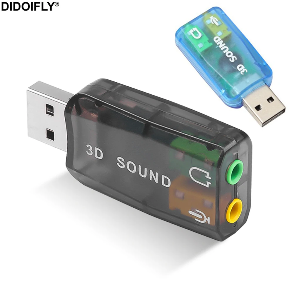 

USB External Sound Card to 3.5mm AUX Mic Speaker Headphone Jack Adapter Stereo Headset Audio Interface for PC USB Audio Card
