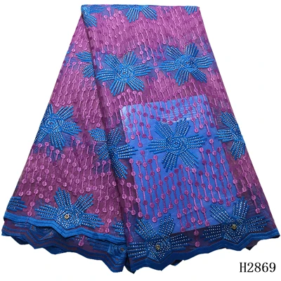 light purple Африканская кружевная ткань Высокое качество кружево с вышитое кружево в нигерийском стиле ткань для женщин синяя фиолетовая французская Сетка кружевная ткань - Цвет: light purple
