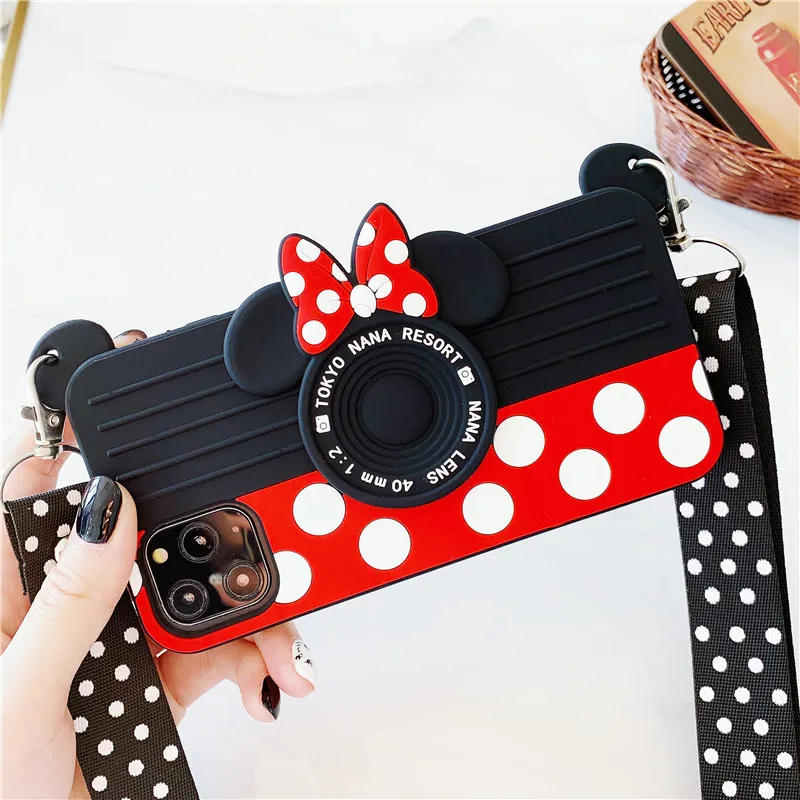INIZEAL модные Камера 3D Tumblr чехол с ремешком для iPhone11 pro Max Xs Xr X 8 7 6s плюс накладка
