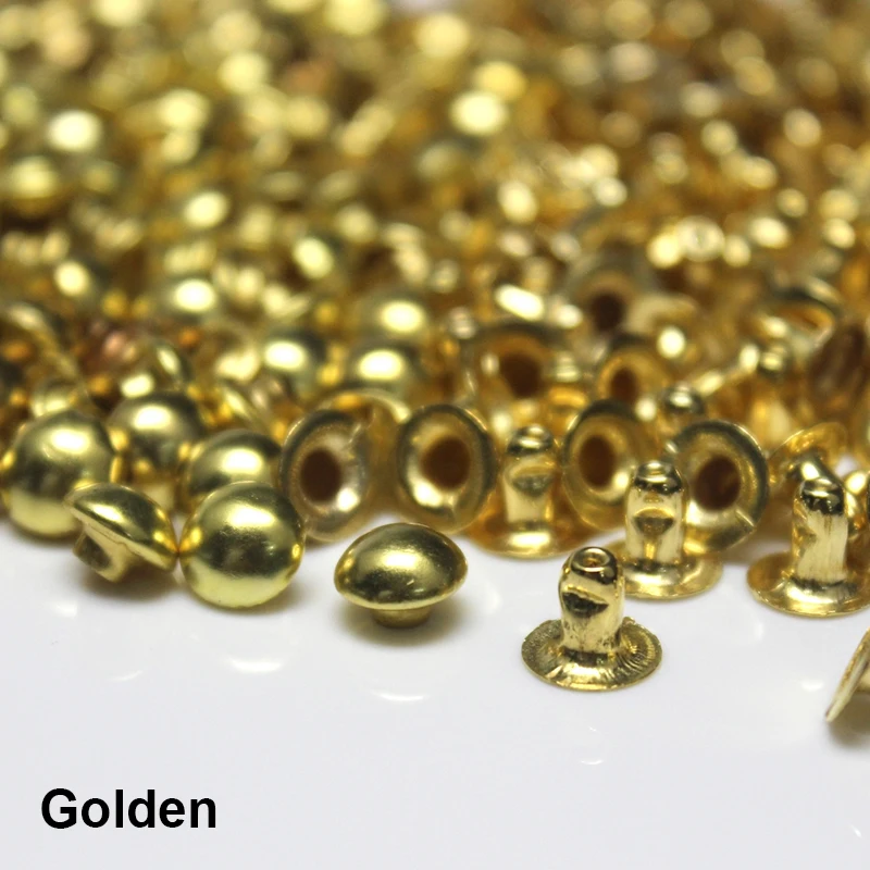 100 комплектов 4 цветов Металлические купольные Заклепки Шпильки круглые заклепки