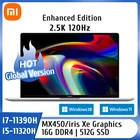 Улучшенная версия ноутбука Xiaomi Laptop Pro 14, Intel Core i7-11390H 16 Гб DDR4 + 512 ГБ SSD 120 Гц 2,5 K Mi, тонкий ноутбук, компьютер