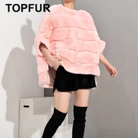 topfur pink coat women pullover rex rabbit fur jacket women winter coat women plus size real fur coat in real fur pullover