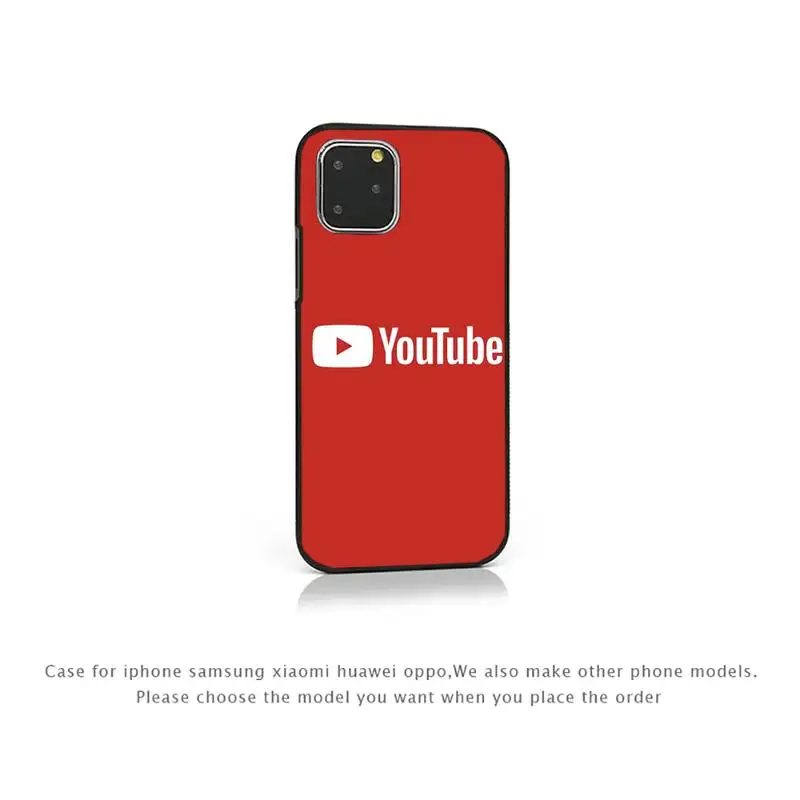 

Youtube UNIQUE DESIGN Phone Case for iPhone 7 8 11 12 Pro X XS Max XR Samsung A S 10 20 50 Plus pro funda