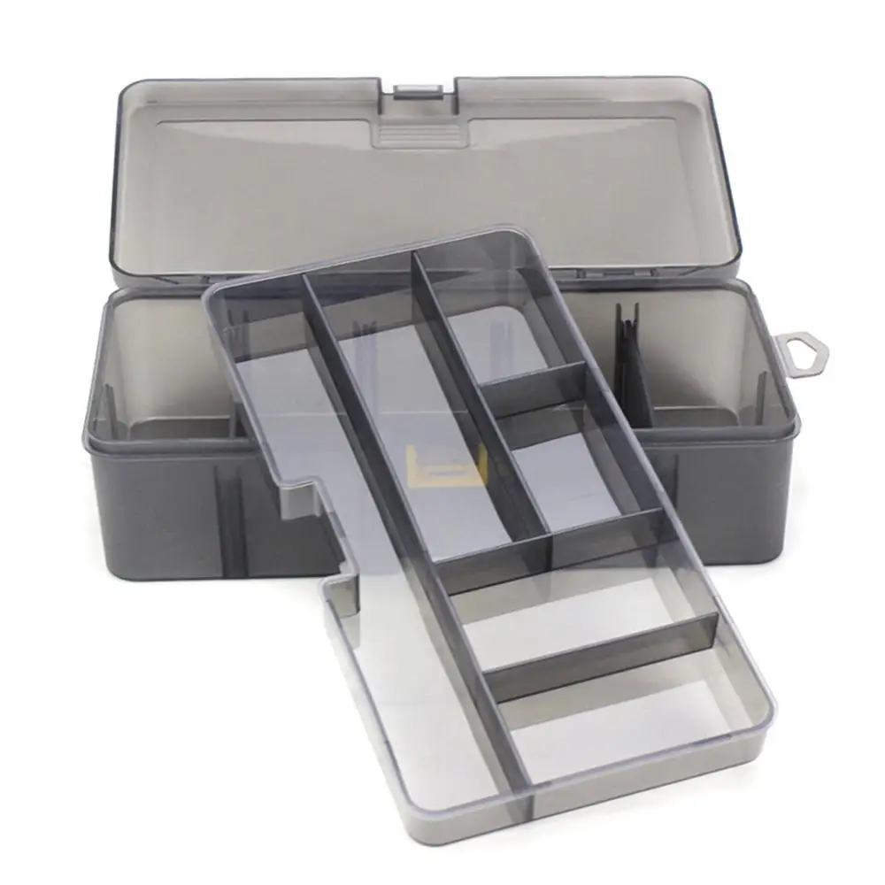 55% Discounts Hot! Waterproof Plastic Double Layer Fishing Tackle Lures Hook Bait Box Storage Case