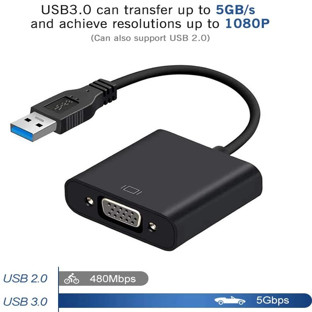 Переходник USB 3 0 на VGA конвертер с несколькими дисплеями внешняя видеографическая