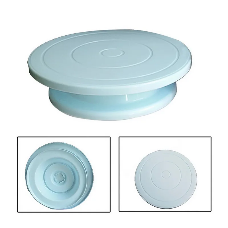 Противоскользящая круглая подставка для торта вращающаяся пластиковая тарелка
