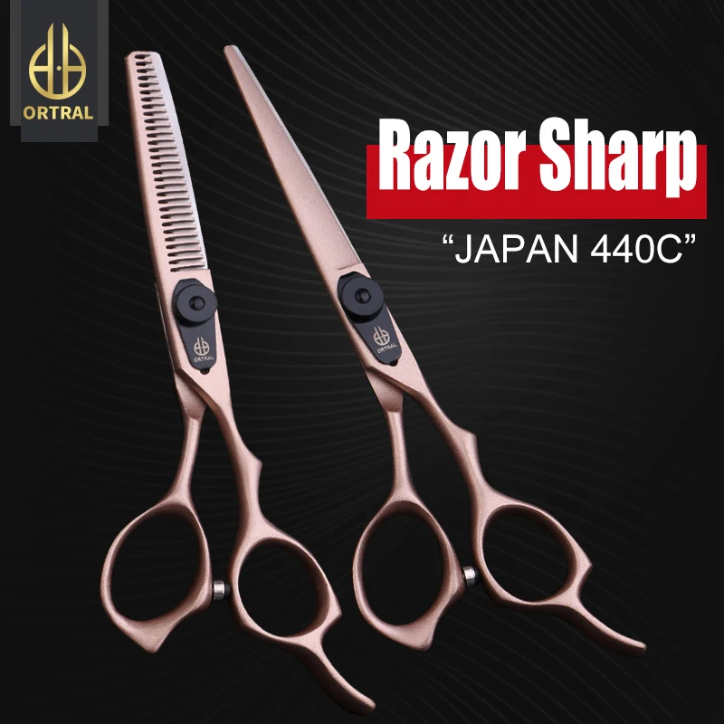 ORTRAL Япония Сталь 440C 6 дюймов Резка истончение волос стайлер для укладки ножницы