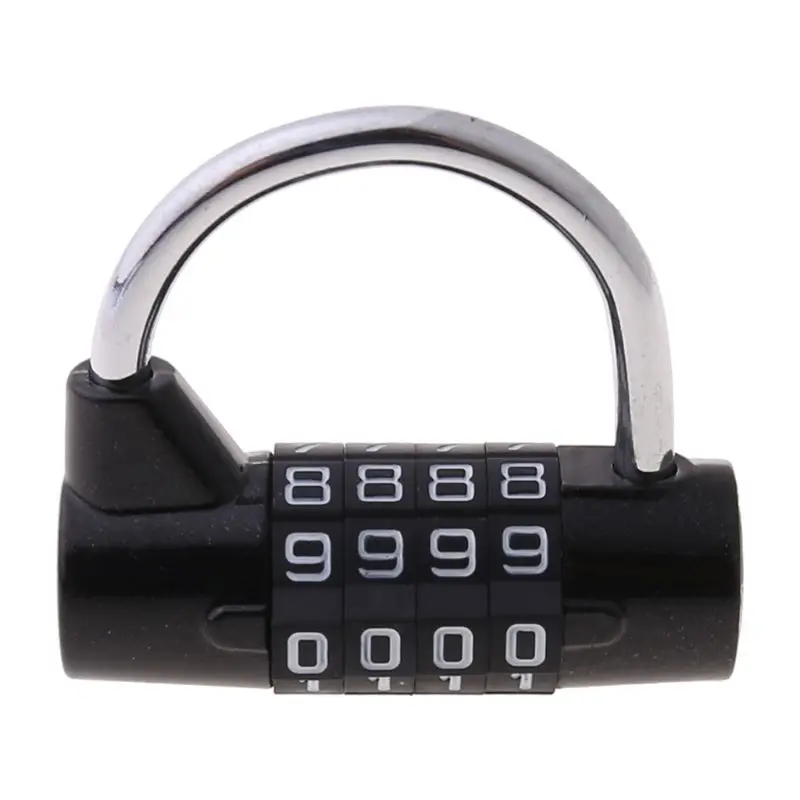 

Solid 4-Digit Combination Security Padlock Resettable Lock Alloy Waterproof Lock