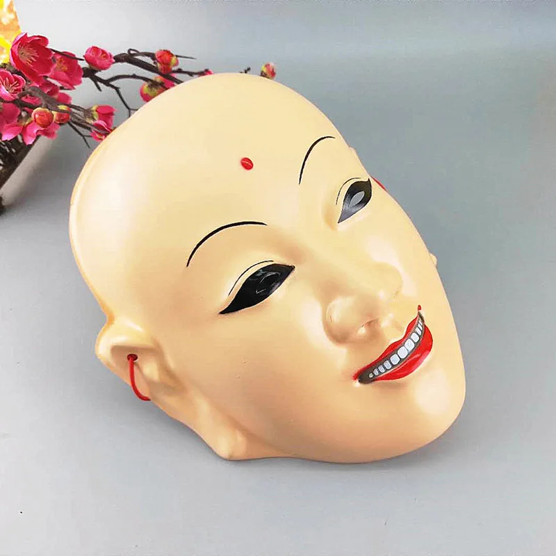 Буддийская маска для косплея Noh лица Хэллоуина карнавала реквизит из ПВХ