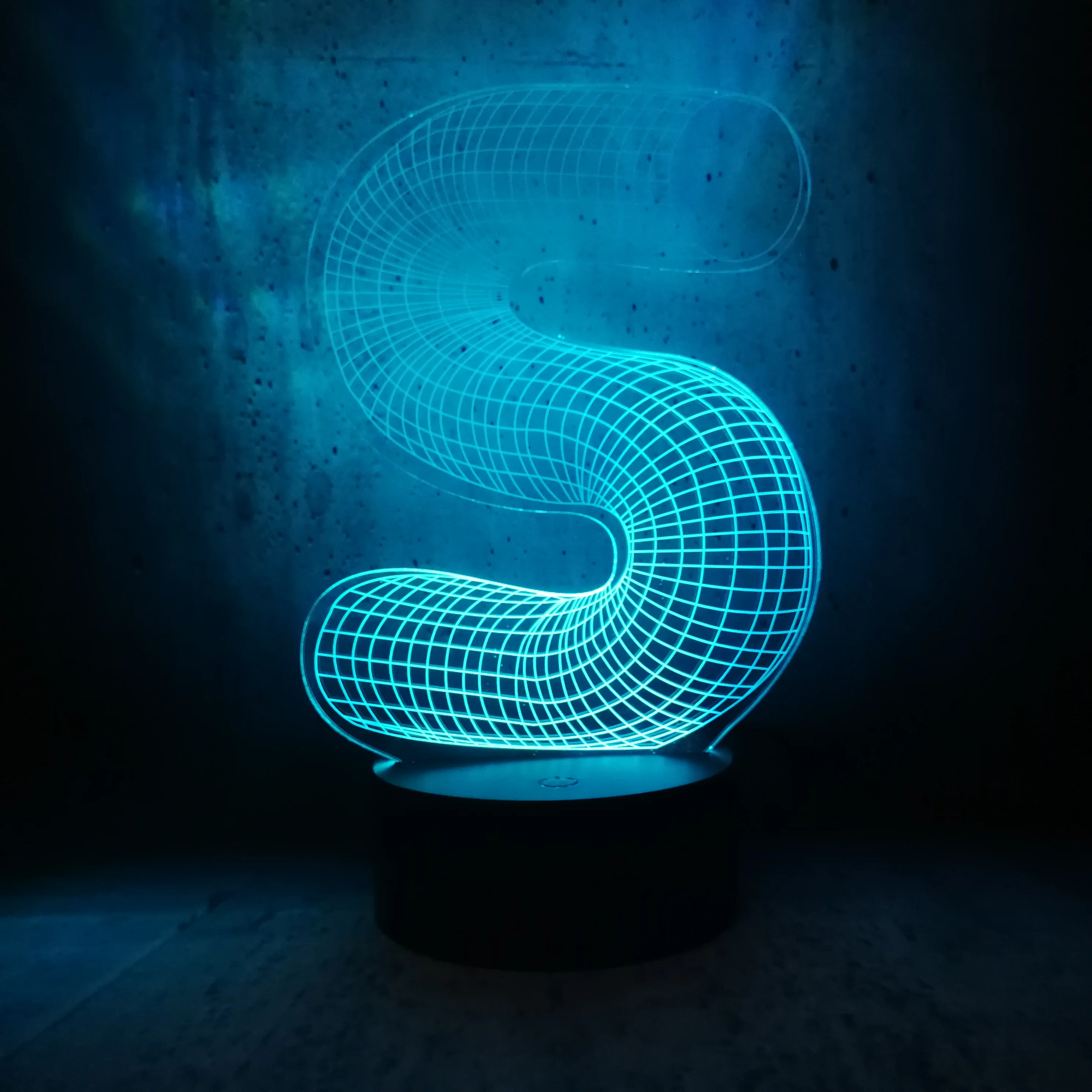Новый уникальный светодиодный 3D светильник Алфавит буквы S многоцветный