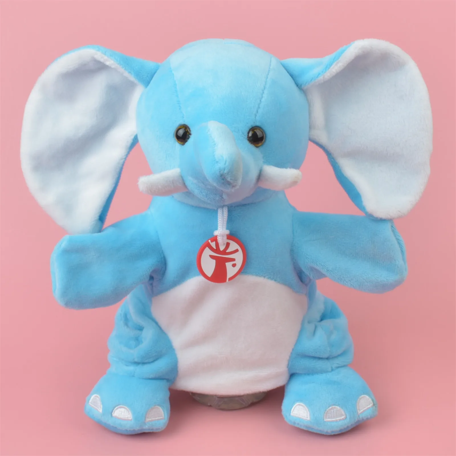 

Синий слон, оригинальная ручная кукла, мягкие плюшевые игрушки, слон, Лев, обезьяна, животное, набивная история куклы, подарок для