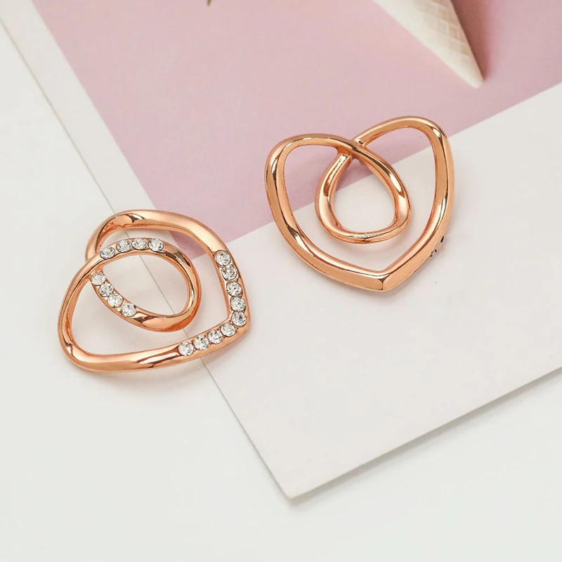 Модная Металлическая пуговица с узлом на подоле кристаллами Высококачественная