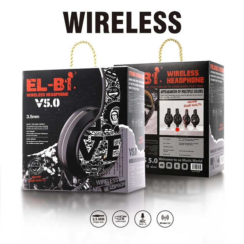 

earphone Bluetooth 5.0 Headphones Over Ear Stereo Wireless Headset Soft Leather Earmuffs Built-in Mic for PC/Cell Phones/TV
