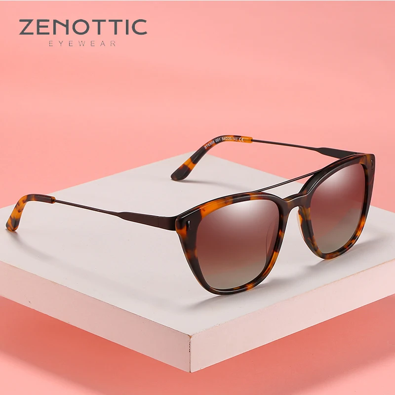 ZENOTTIC, поляризационные солнцезащитные очки для женщин, черепаховая оправа, очки, антибликовые, модные очки, женские очки, линзы Polaroid BT6306