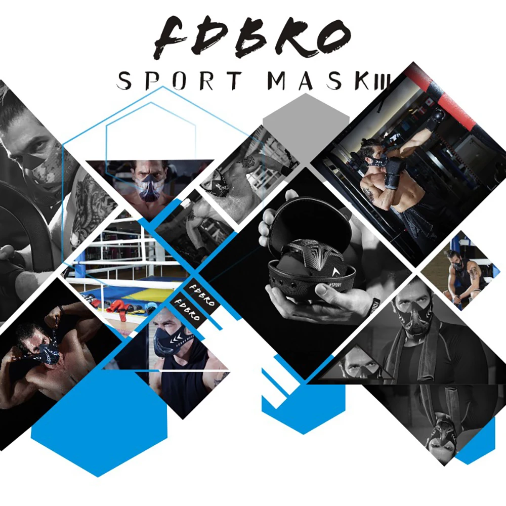 FDBRO, Спортивная маска, 3,0, для тренировок, фитнеса, тренировок, маска для бега, велоспорта, бега, кардио, подъемного зала, дышащие маски