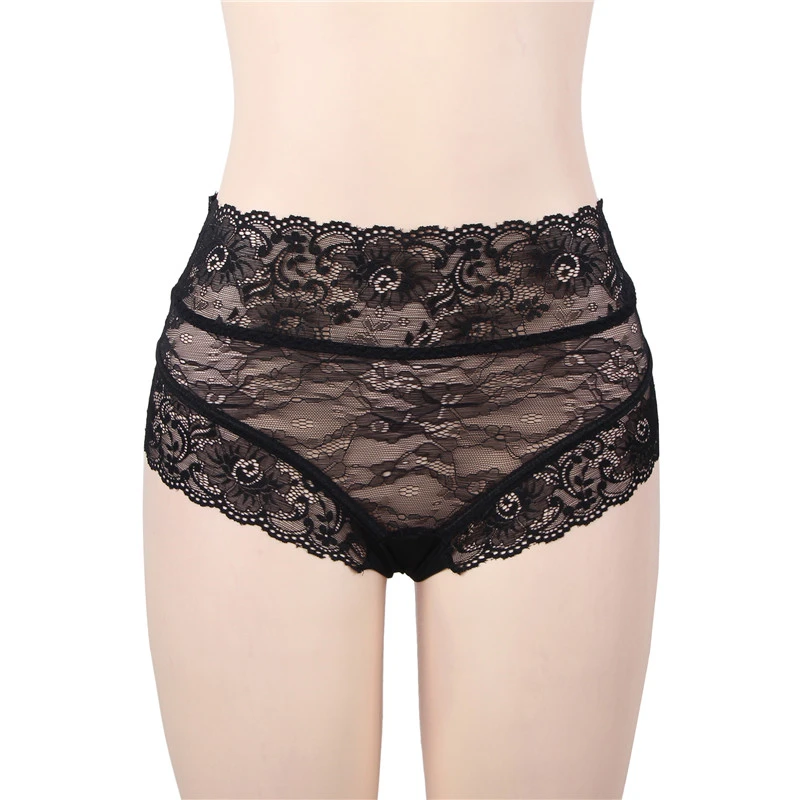 Трусики с высокой талией женское нижнее белье открытые Цветочные трусы трусики
